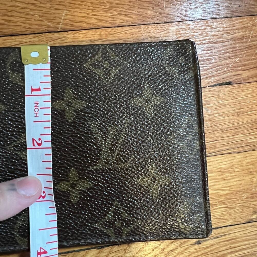 Louis Vuitton vintage canvas leather print unisex wallet brown house web - Picture 7 of 9